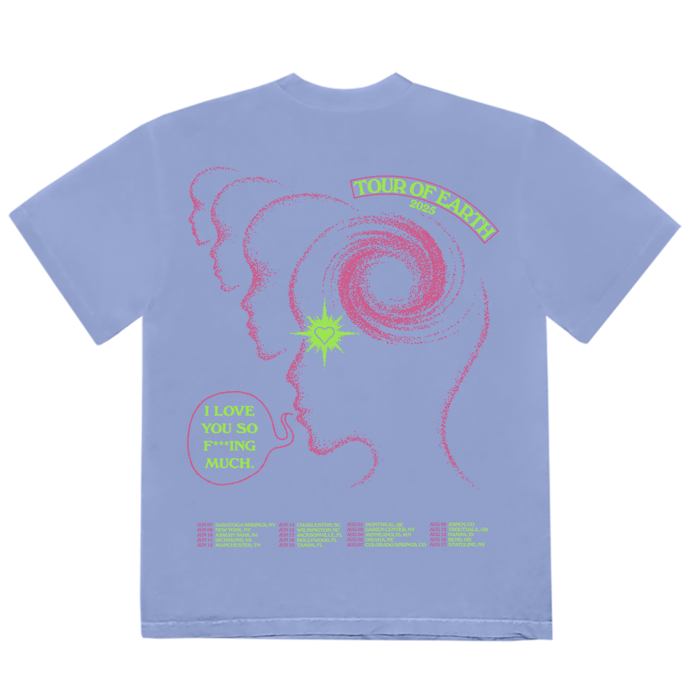 Blue Heads North American Tour of Earth 2025 Dateback T-Shirt Blue Heads North American Tour of Earth 2025 Dateback T-Shirt