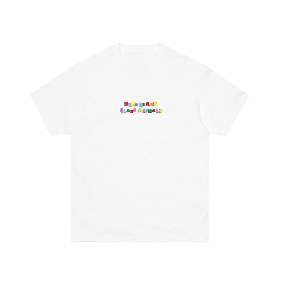 DREAMLAND EMBROIDERED TEXT TEE (WHITE)