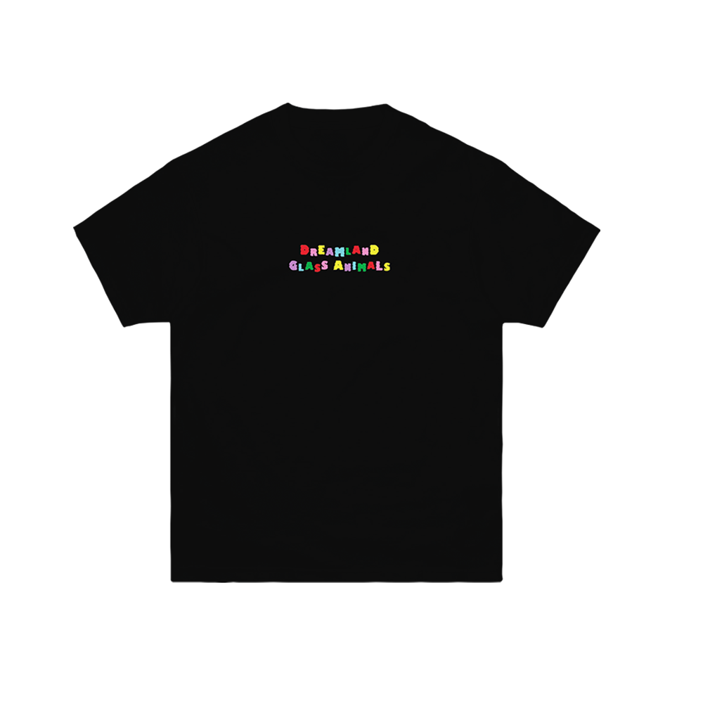 DREAMLAND EMBROIDERED TEXT TEE (BLACK)