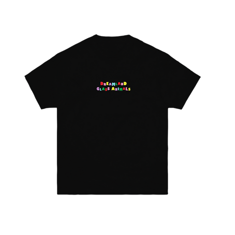 DREAMLAND EMBROIDERED TEXT TEE (BLACK)
