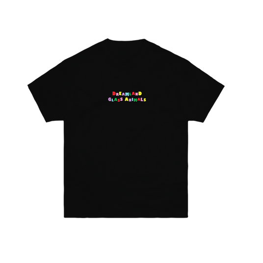 DREAMLAND EMBROIDERED TEXT TEE (BLACK)