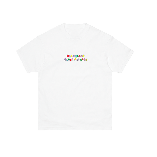 DREAMLAND EMBROIDERED TEXT TEE (WHITE)